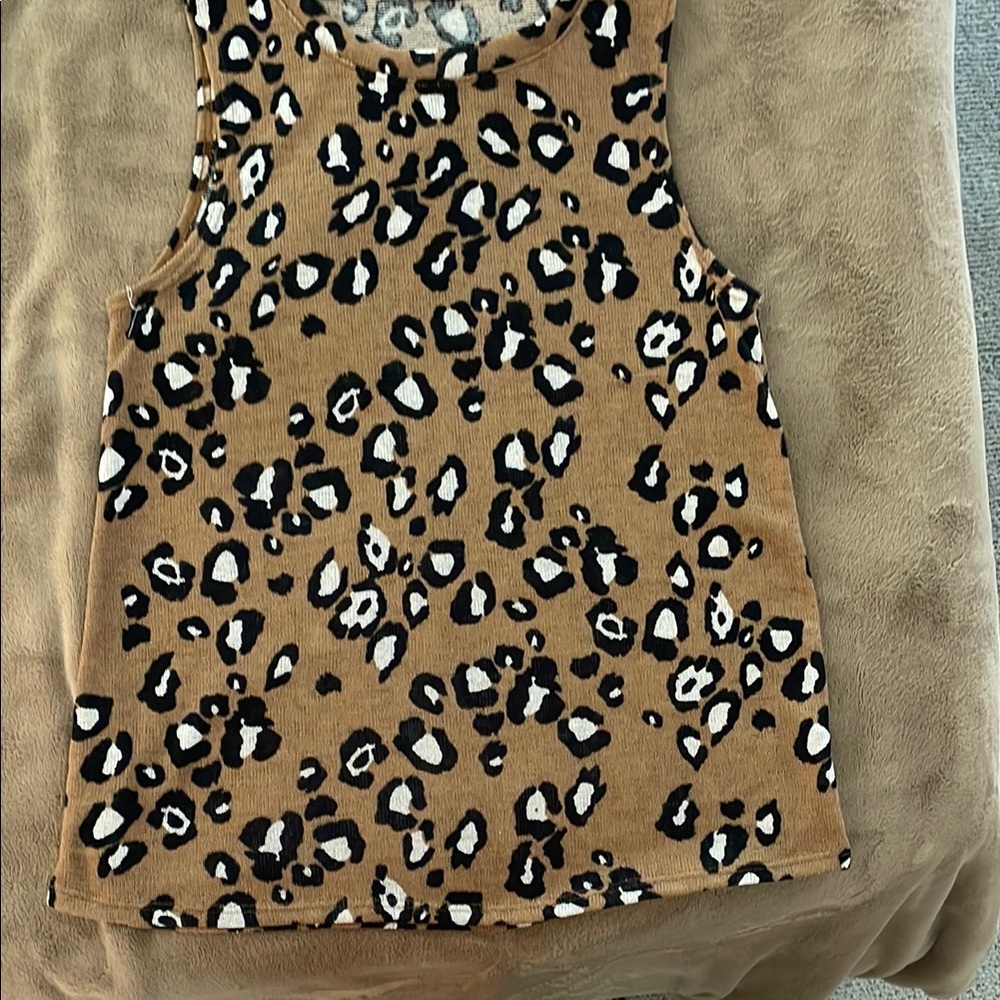 5For$15 twenty second Leopard Print Brown and Black Tank Top